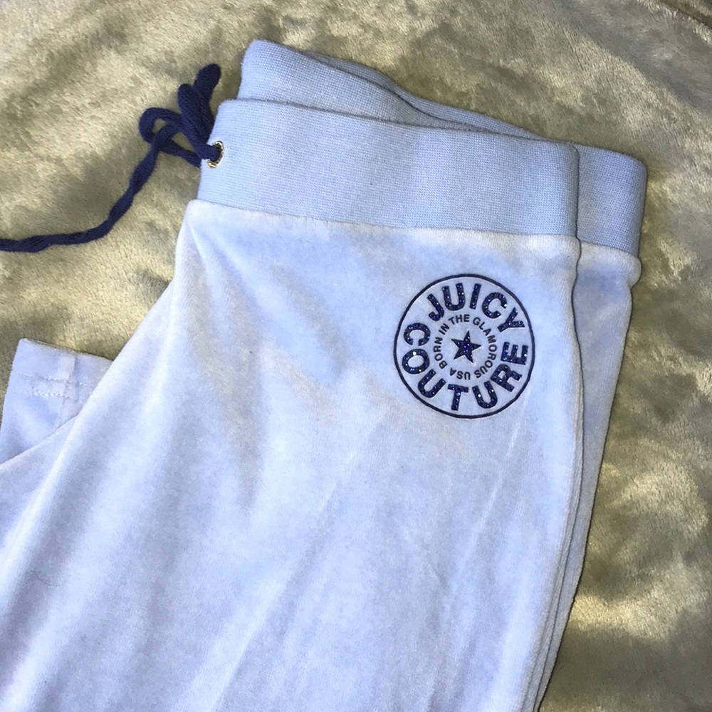 Juicy Couture Baby Blue Velour Track Pants